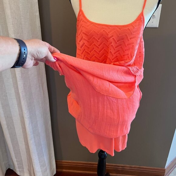 Trixxi Women's Coral/Orange Summer and/or Vacation Dress, Size Medium - Picture 7 of 11